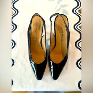 Charles Jourdan Black Patent Leather Women's Shoes